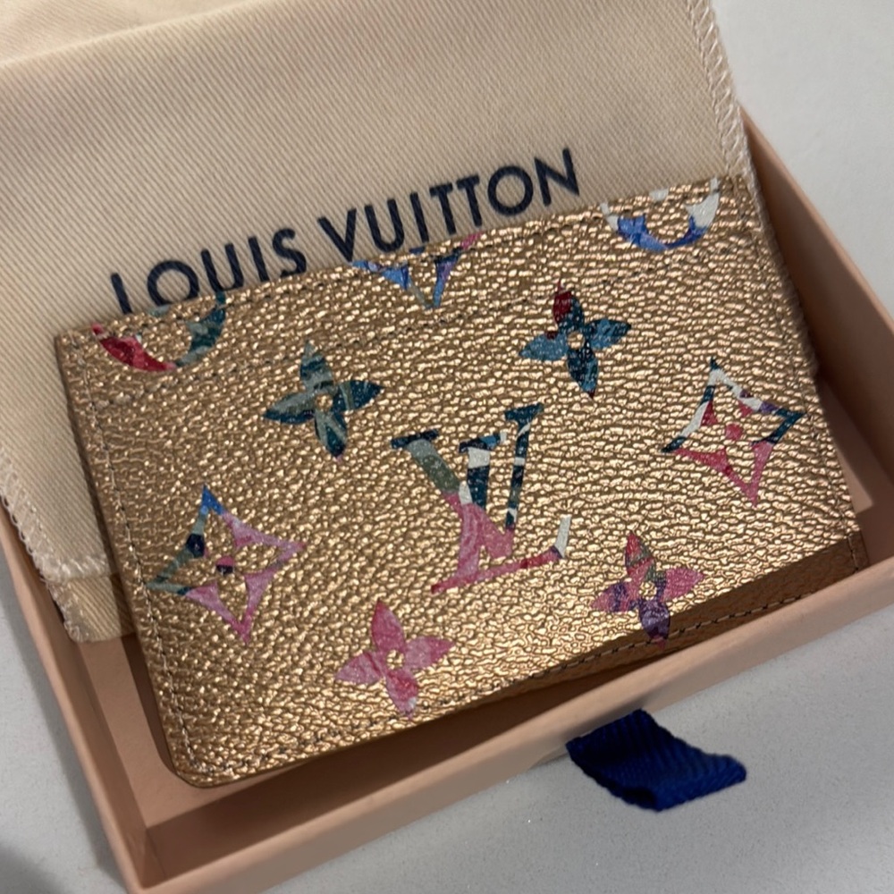 Louis Vuitton Gold Garden Card Holder